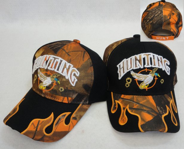 HUNTING HAT [Duck] Camo Flames on Bill